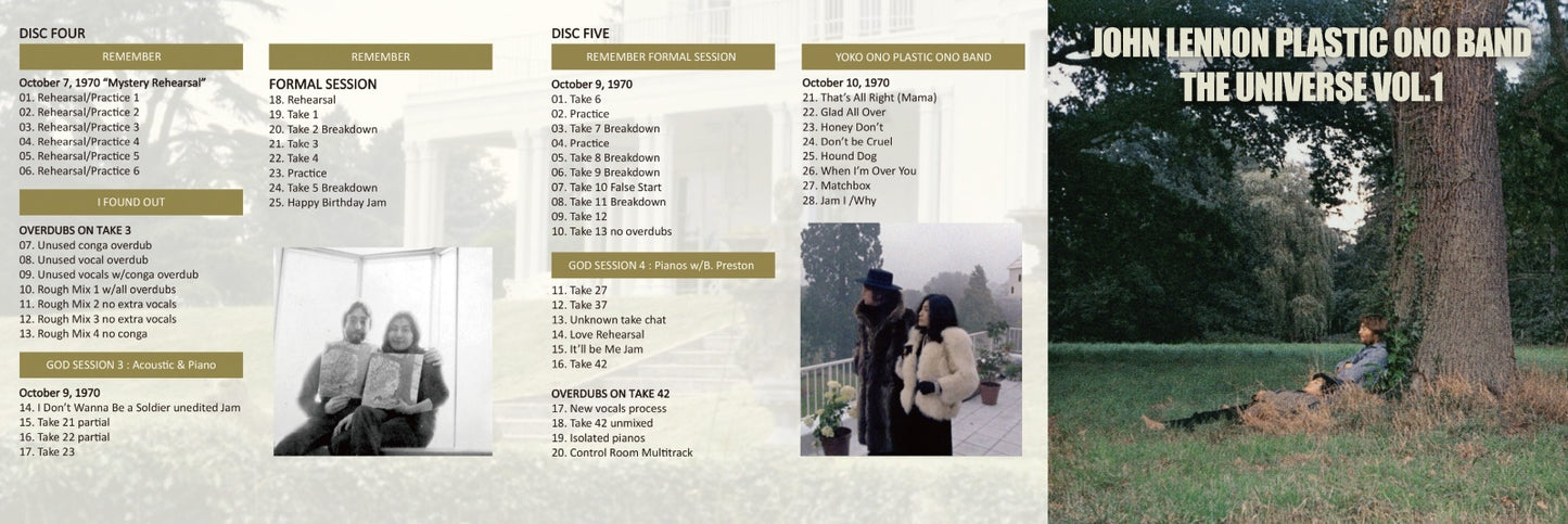 JOHN LENNON PLASTIC ONO BAND / THE UNIVERSE VOL.1 (5CD)