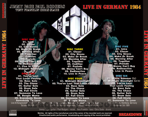THE FIRM / LIVE IN GERMANY 1984 (6CDR)