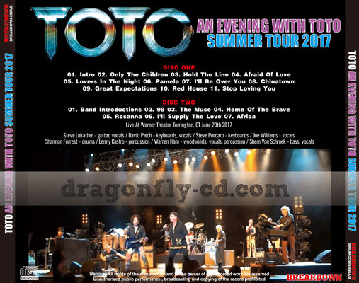 TOTO / AN EVENING WITH TOTO SUMMER TOUR 2017 (2CDR)