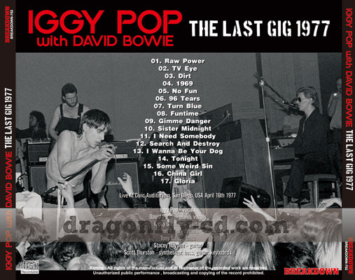 IGGY POP / THE LAST GIG 1977 (1CDR)