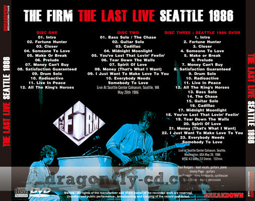 THE FIRM / THE LAST LIVE (3CDR)