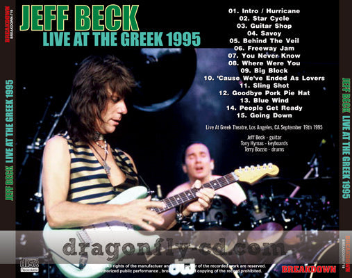 JEFF BECK / LIVE AT THE GREEK 1995 (1CDR)