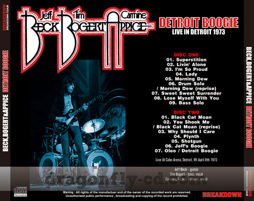 BECK, BOGART & APPICE BBA / DETROIT BOOGIE 1973 (2CDR)