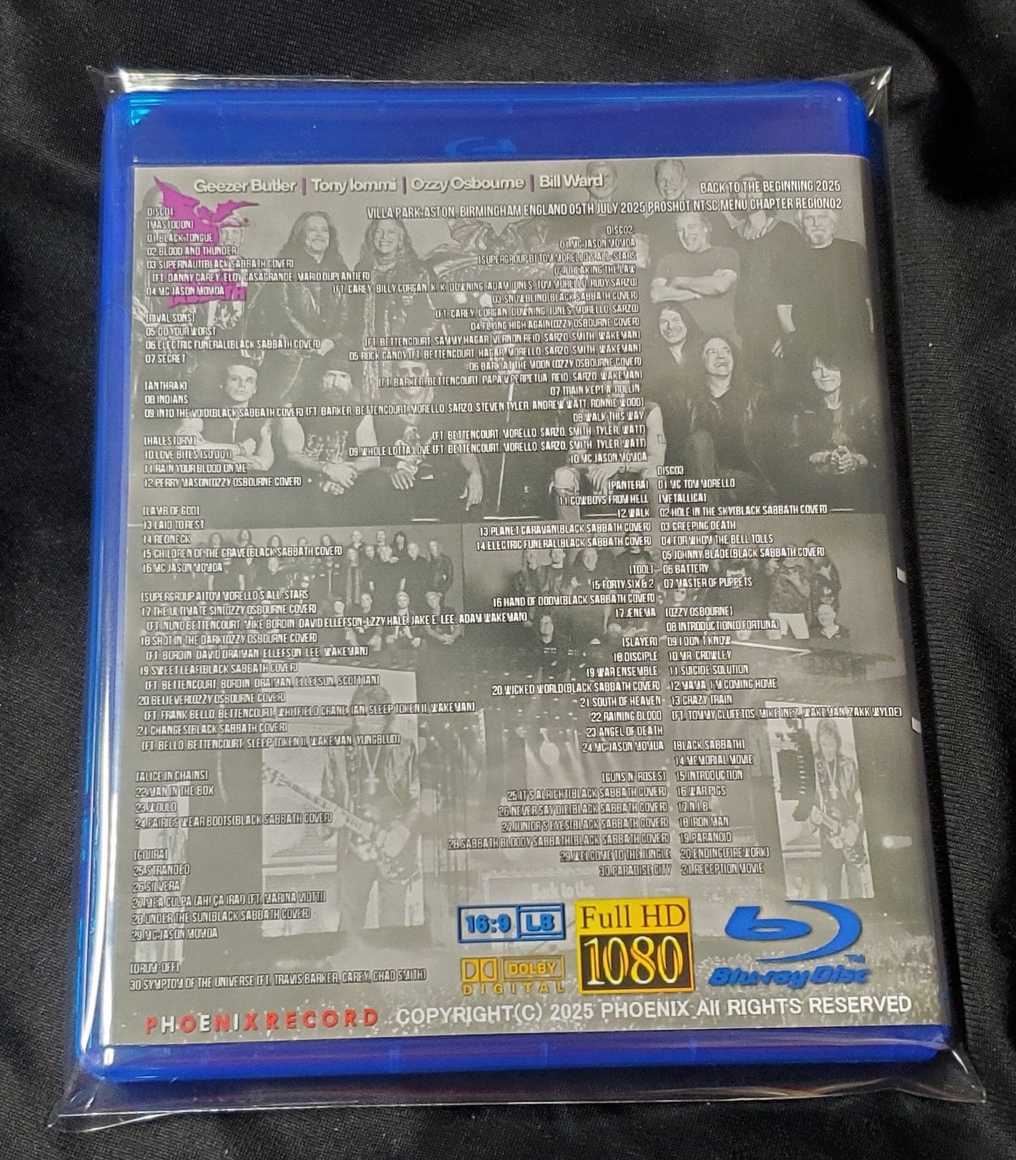 Black Sabbath and friends / Back to the Beginning 2025 (3BDR) Pro-shot Picture Discs