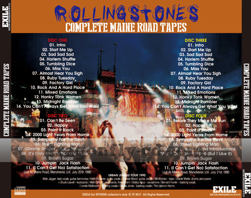 THE ROLLING STONES / COMPLETE MAINE ROAD TAPES (4CDR)