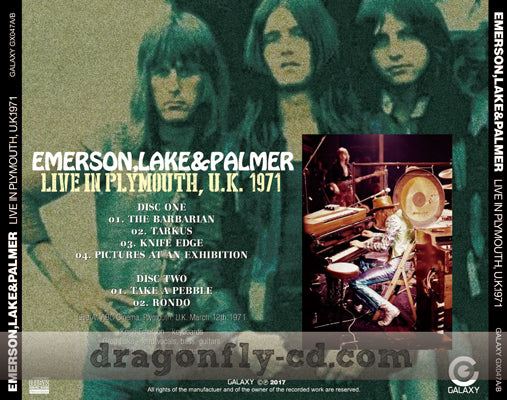 EMERSON, LAKE & PALMER / LIVE IN PLYMOUTH, UK 1971 (2CDR)