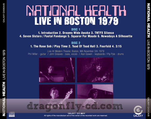 NATIONAL HEALTH / LIVE IN BOSTON 1979 (2CDR)