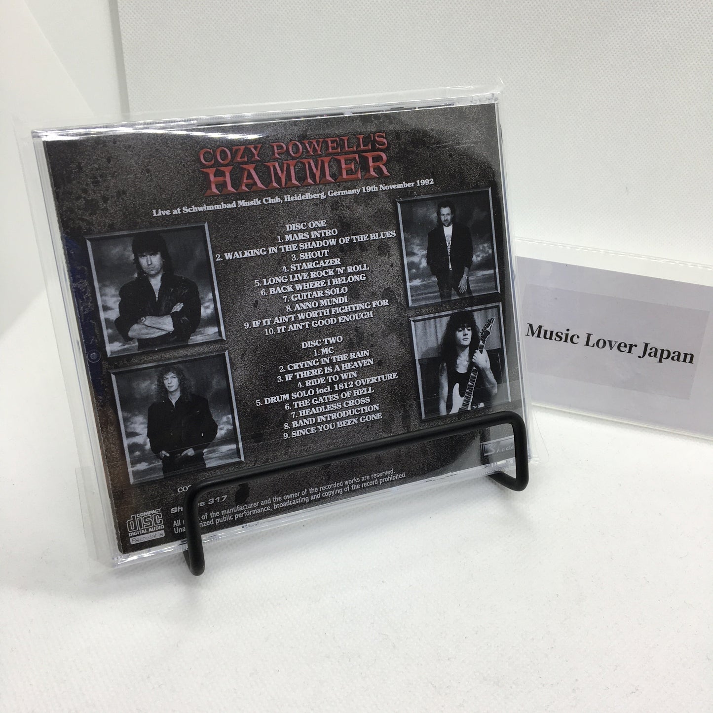 COZY POWELL'S HAMMER / THE DRUMS ARE BACK WHERE I BELONG HEIDELBERG 1992 (2CDR)