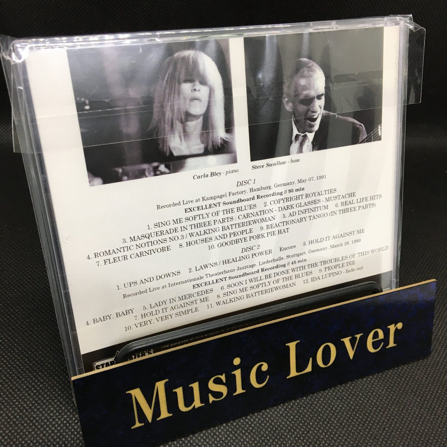 CARLA BLEY AND STEVE SWALLOW / LIVE IN GERMANY HAMBURG 1991 PLUS STUTTGART 1989 (2CDR)