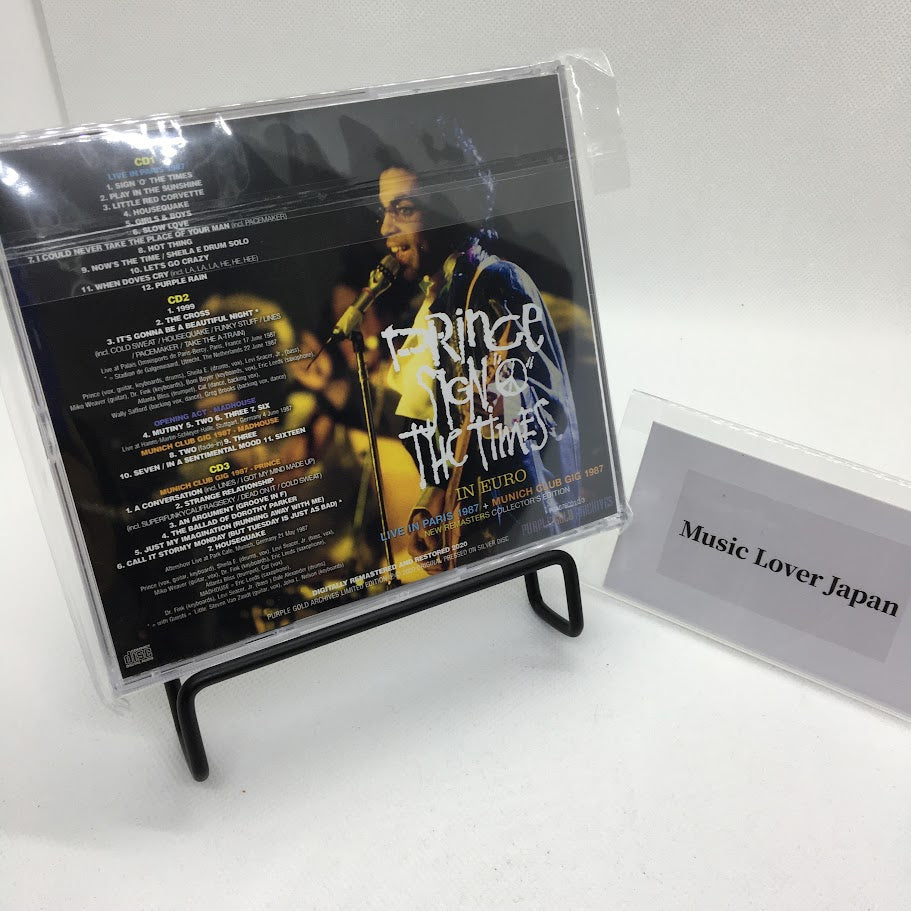 Prince Sign O The Times In Euro 3CD Paris 1987 Purple Gold Archives Collection