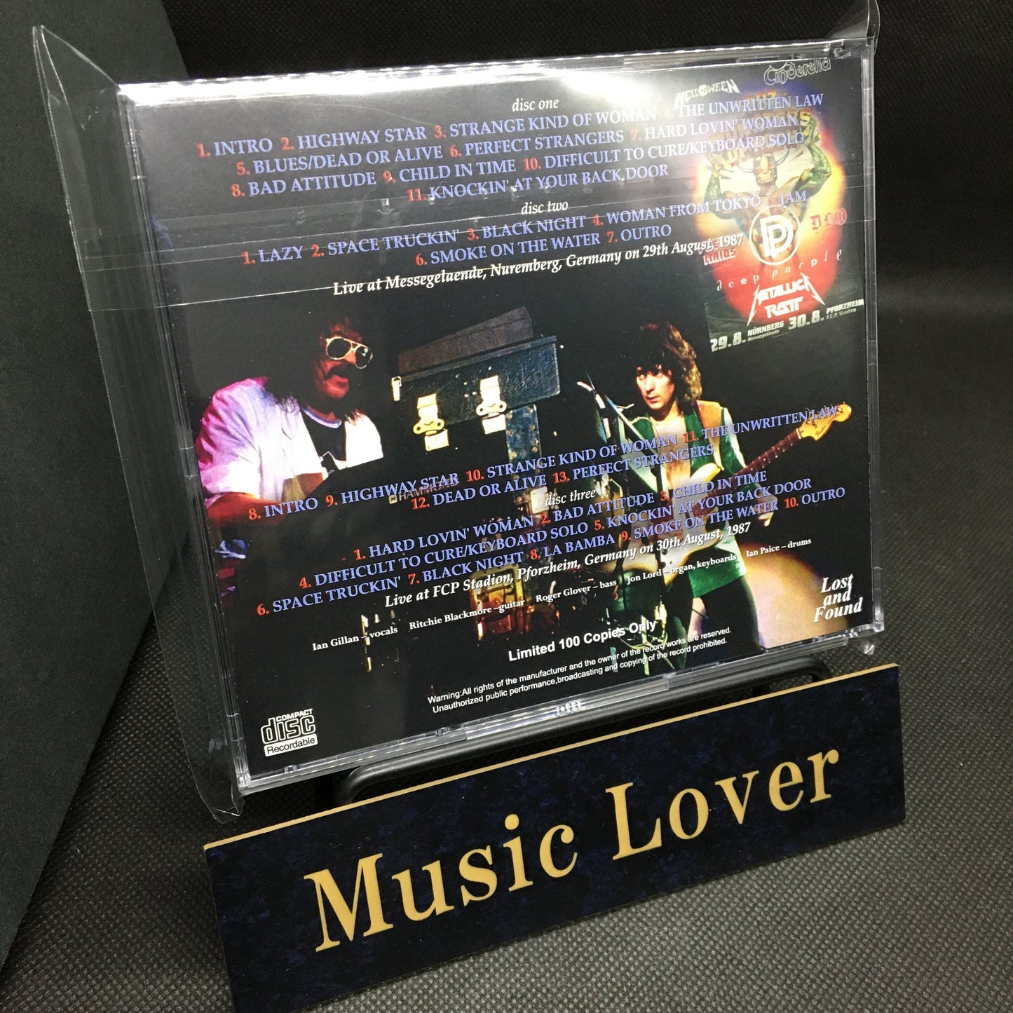 DEEP PURPLE / MONSTERS OF ROCK 1987 IN GERMANY (3CDR)
