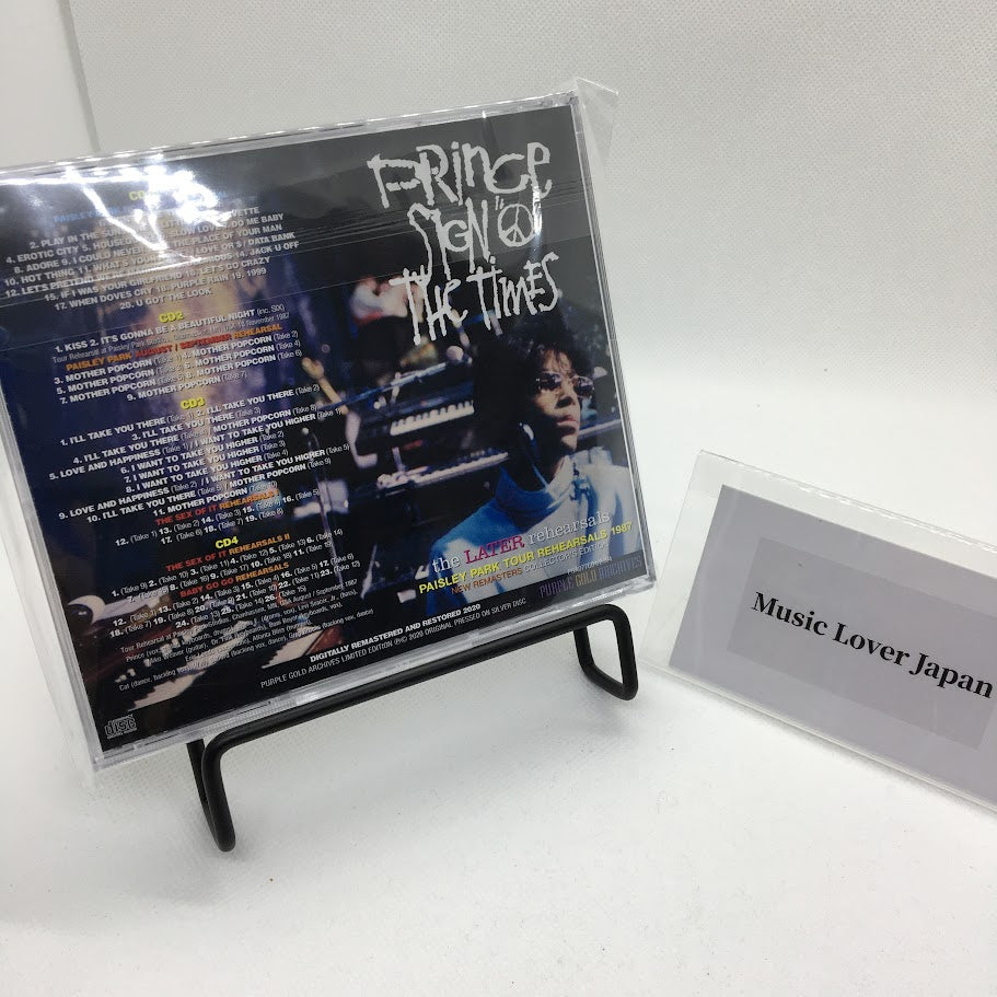 Prince Sign O The Times The Later Rehearsals 4CD Paisley Park Tour Rehearsals 1987