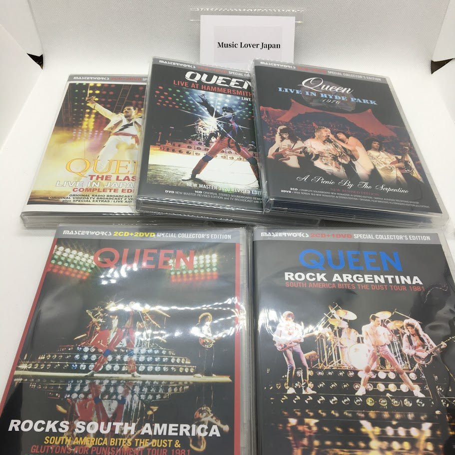 QUEEN / THE LAST LIVE IN JAPAN + HYDE PARK + HAMMERSMITH + ROCK ARGENTINA + SOUTH AMERICA 5 Set 9CD 8DVD