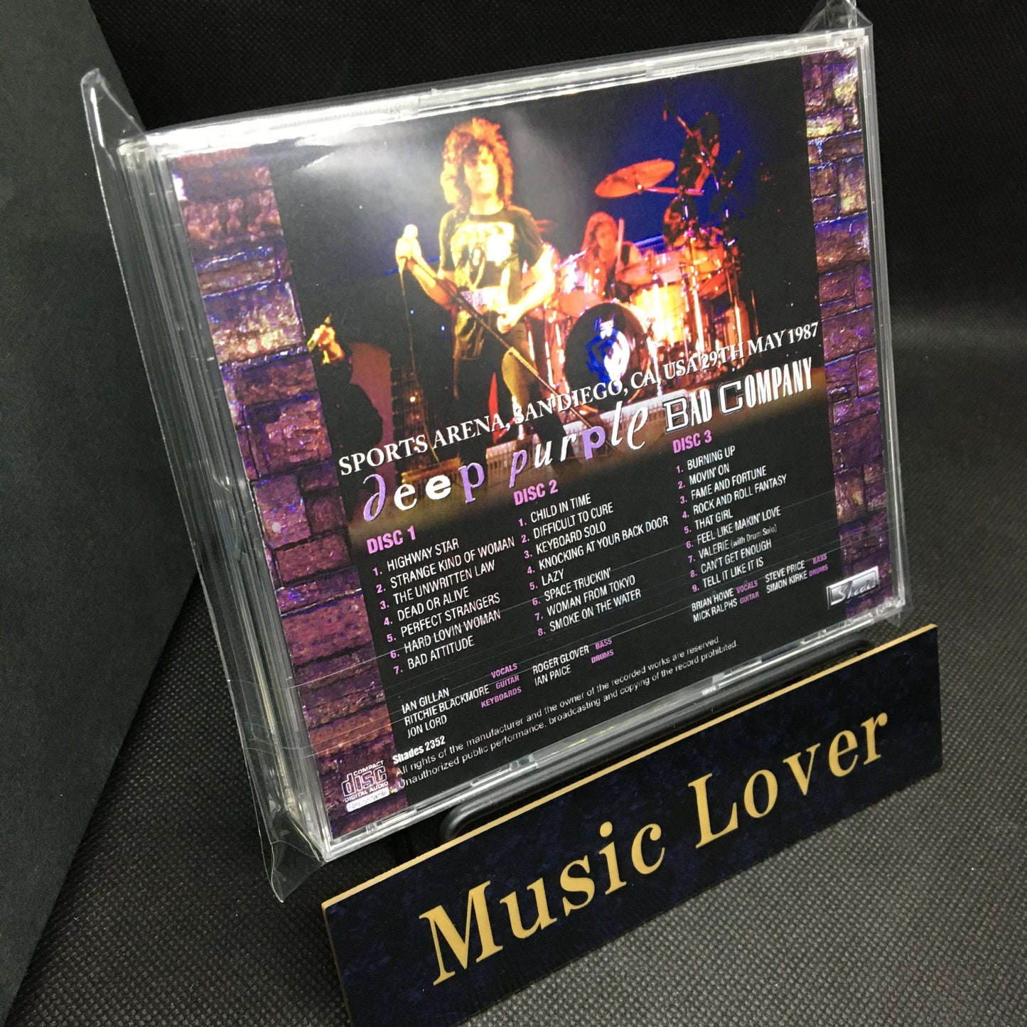 DEEP PURPLE / MALA COMPAÑÍA / SAN DIEGO 1987 (3 CD)
