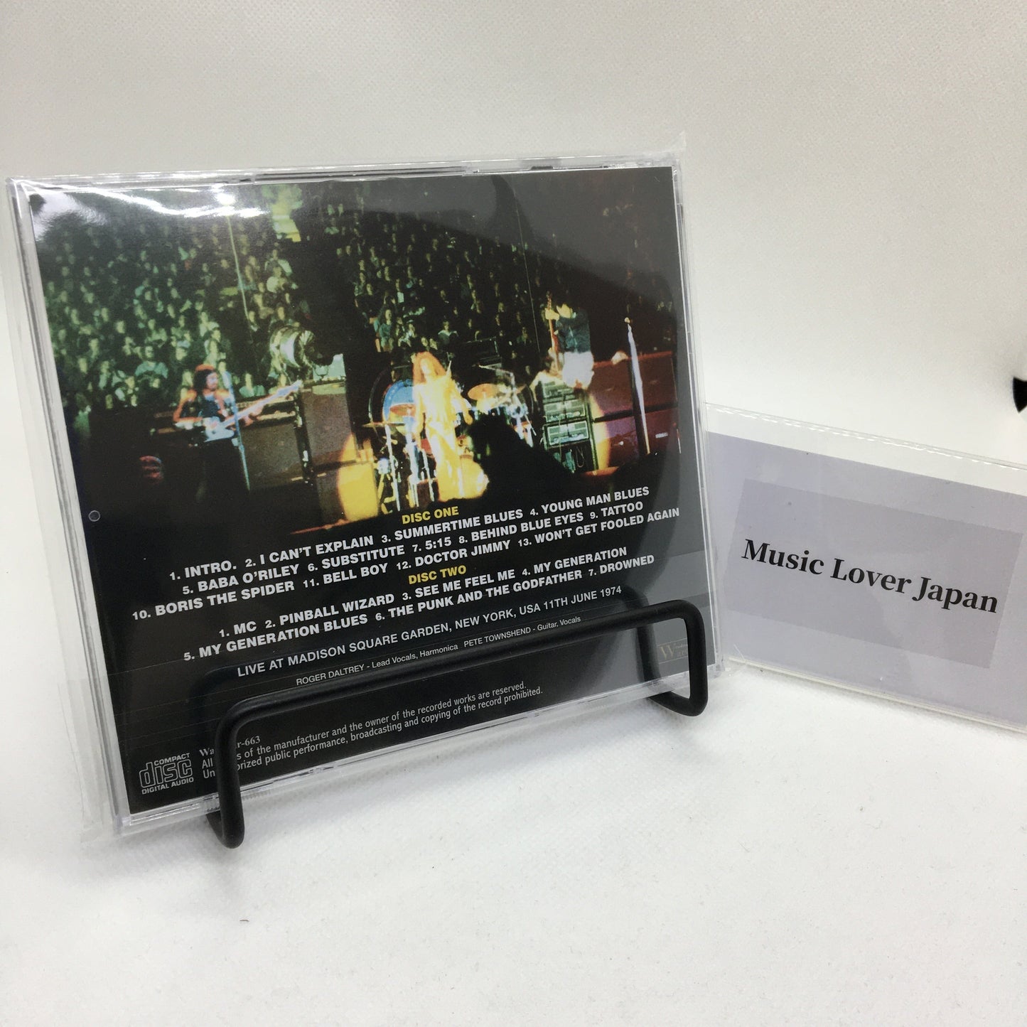 THE WHO / MADISON SQUARE GARDEN 1974 SEGUNDA NOCHE (2 CD)