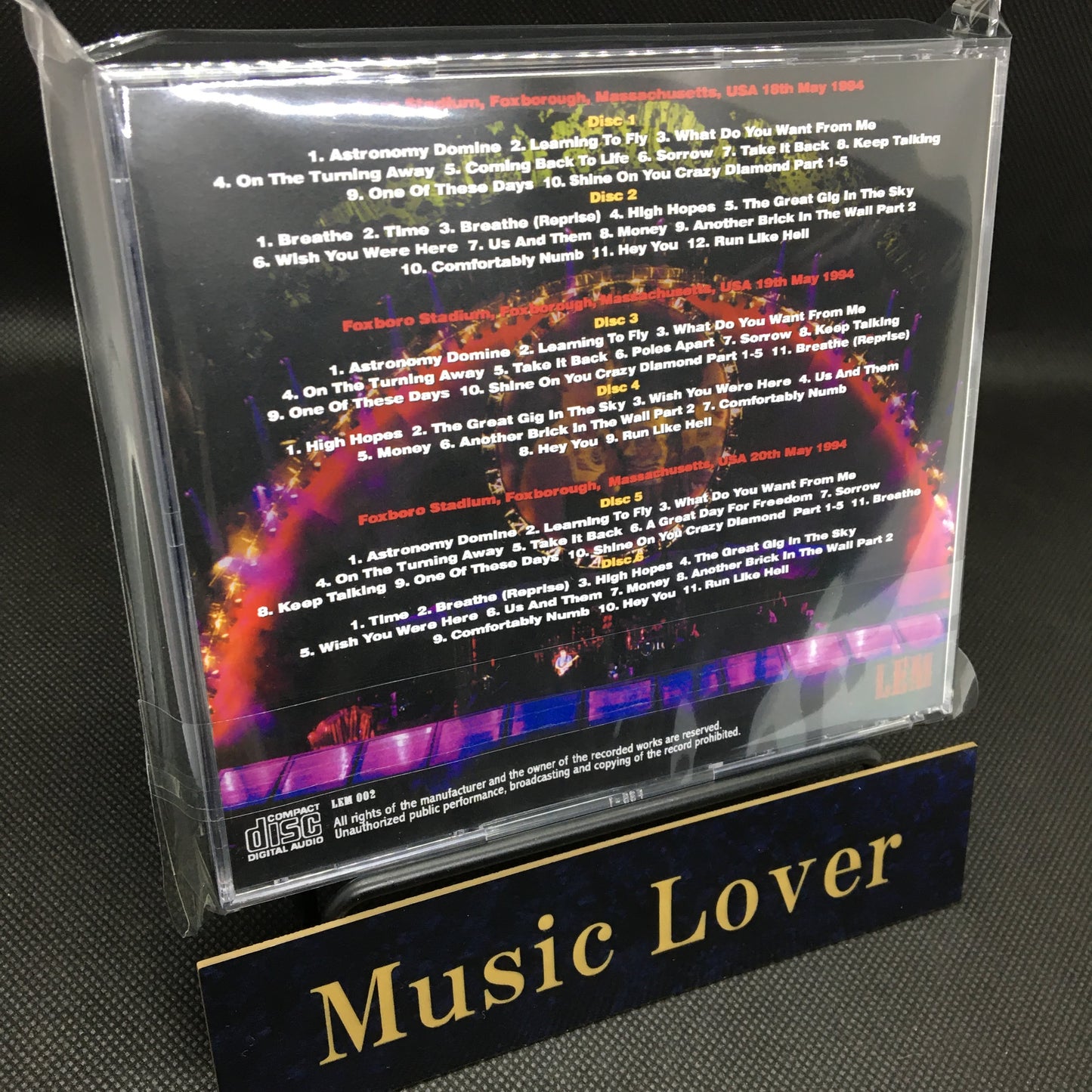 PINK FLOYD / LIVE HOPES FOXBORO 1994 (6CDR)