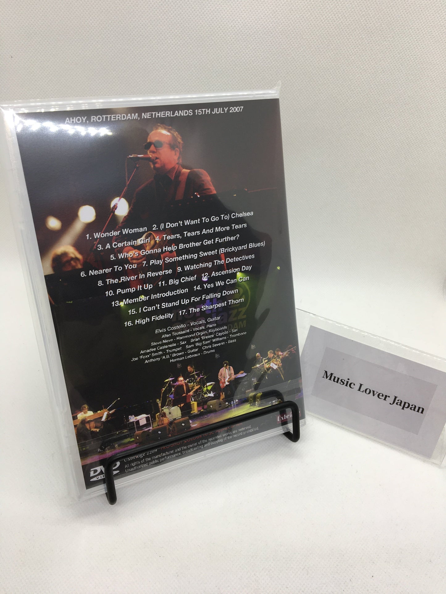 ELVIS COSTELLO con ALLEN TOUSSAINT BAND & HORNS con STEVE NIEVE / FESTIVAL DE JAZZ DEL MAR DEL NORTE 2007 PRO SHOT (1 DVDR)