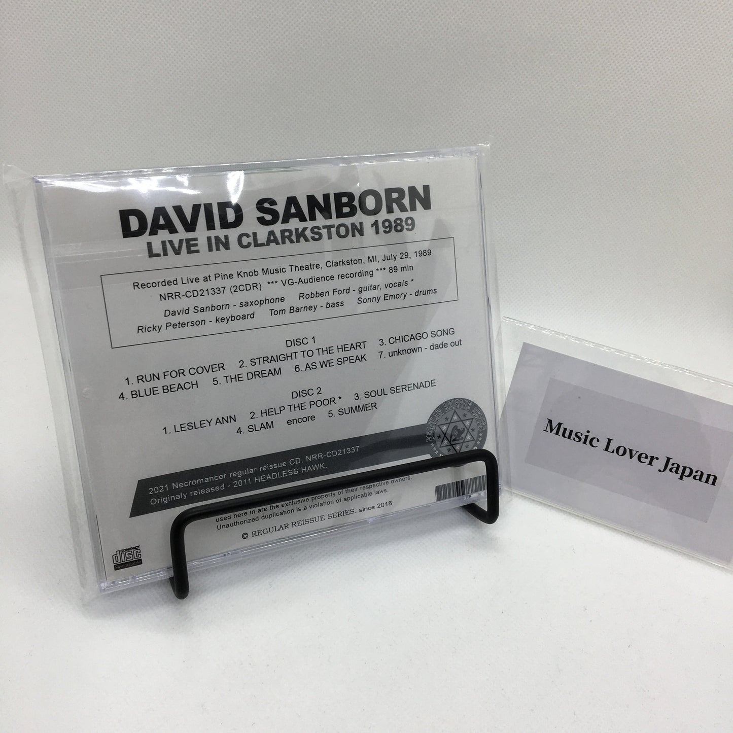 DAVID SANBORN / LIVE IN CLARKSTON 1989 (2CDR)