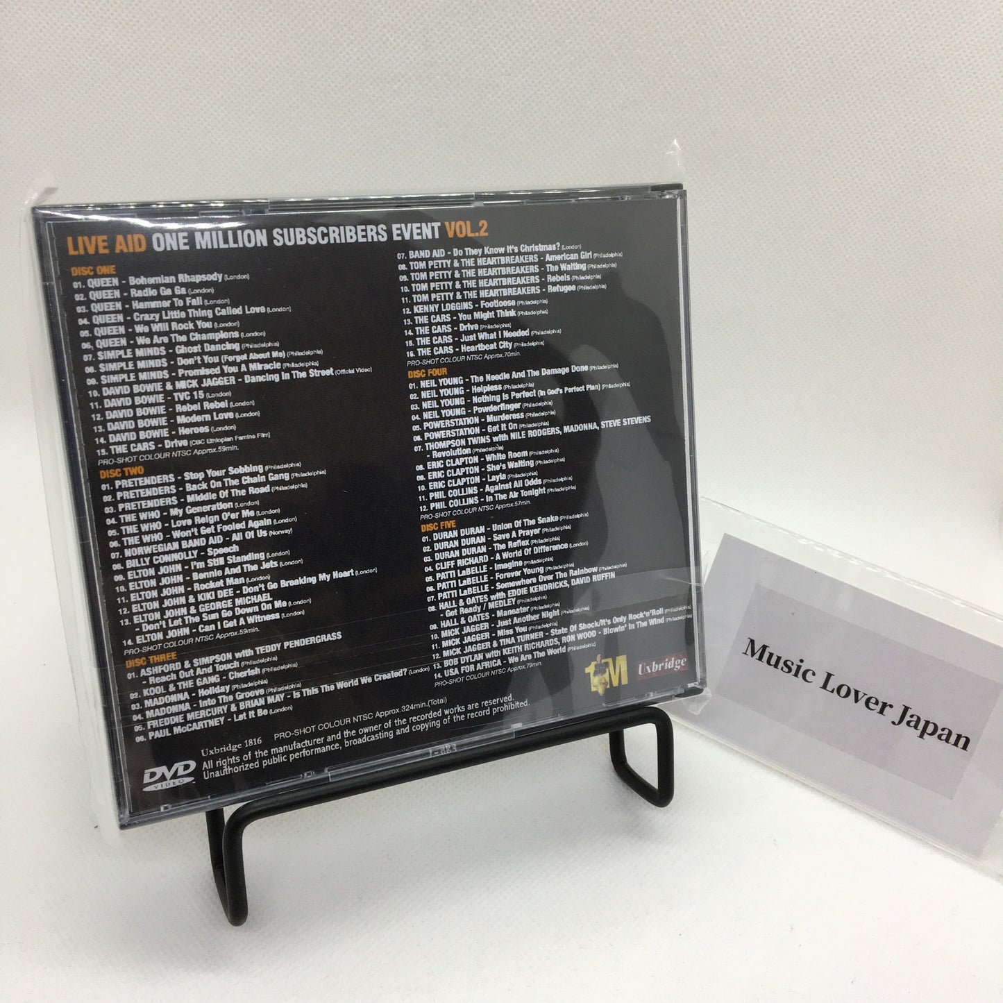 V.A.(MICK JAGGER , QUEEN , DAVID BOWIE, etc) / LIVE AID ONE MILLION SUBSCRIBERS EVENT Vol.2 PRO SHOT (5DVDR)