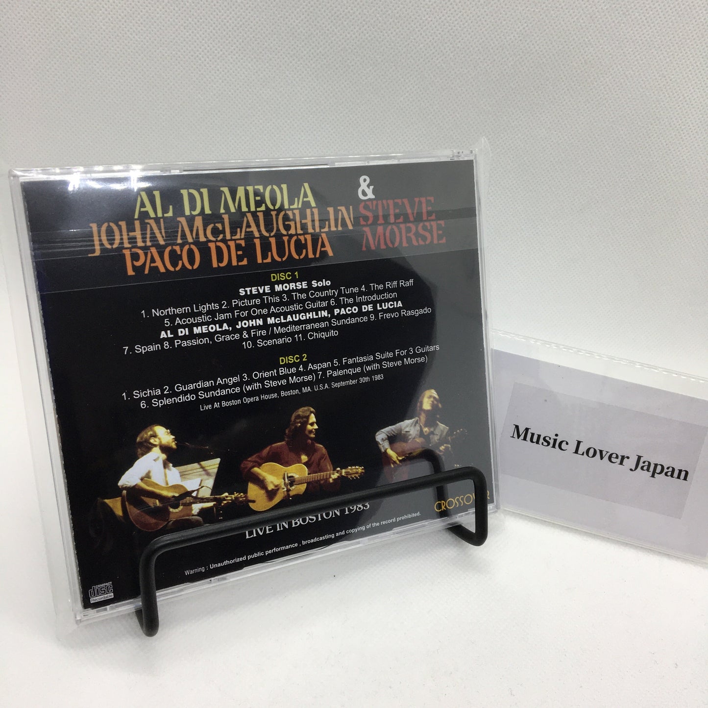 AL DI MEOLA, JOHN McLAUGHLIN, PACO DE LUCIA & STEVE MORSE / LIVE IN BOSTON 1983 (2CDR)