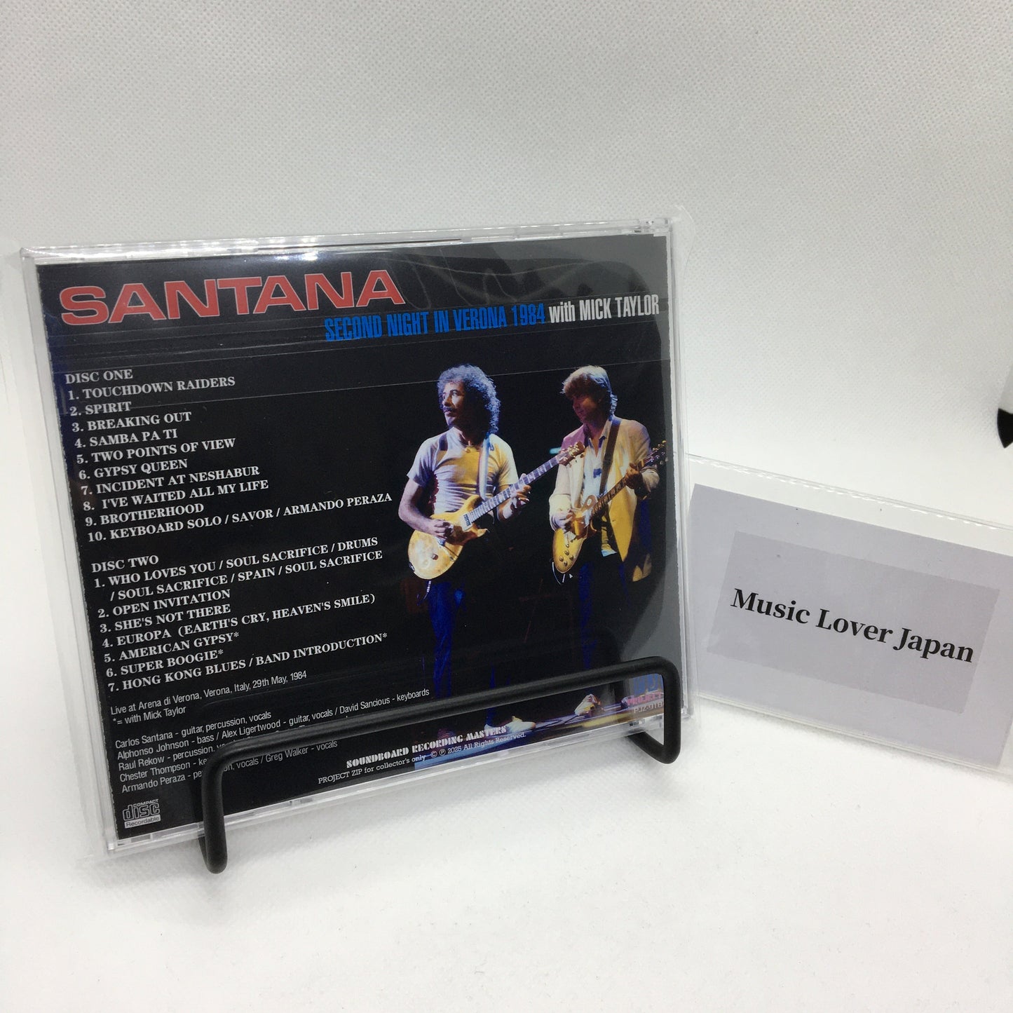 SANTANA / SECOND NIGHT IN VERONA 1984 with MICK TAYLOR (2CDR)