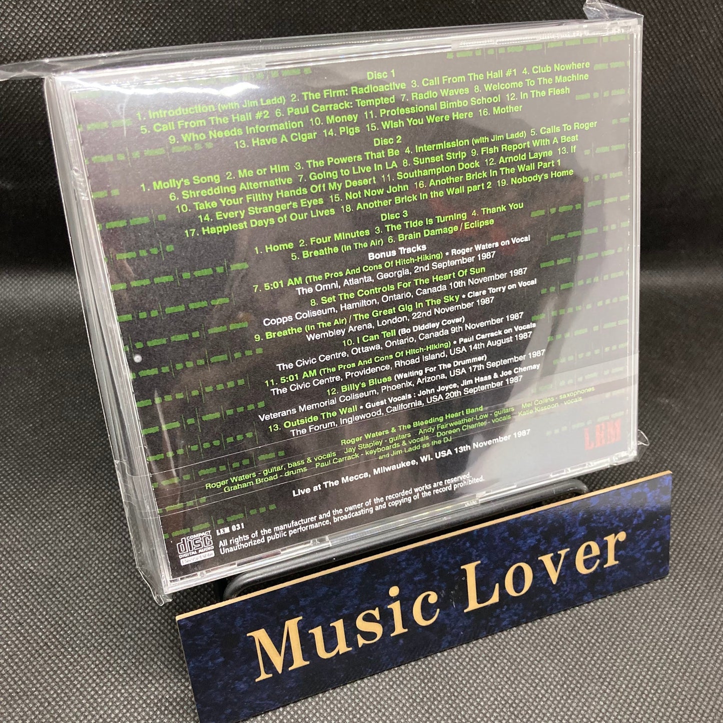 ROGER WATERS / PROGETTO KAOS MILWAUKEE 1987 (3CDR)