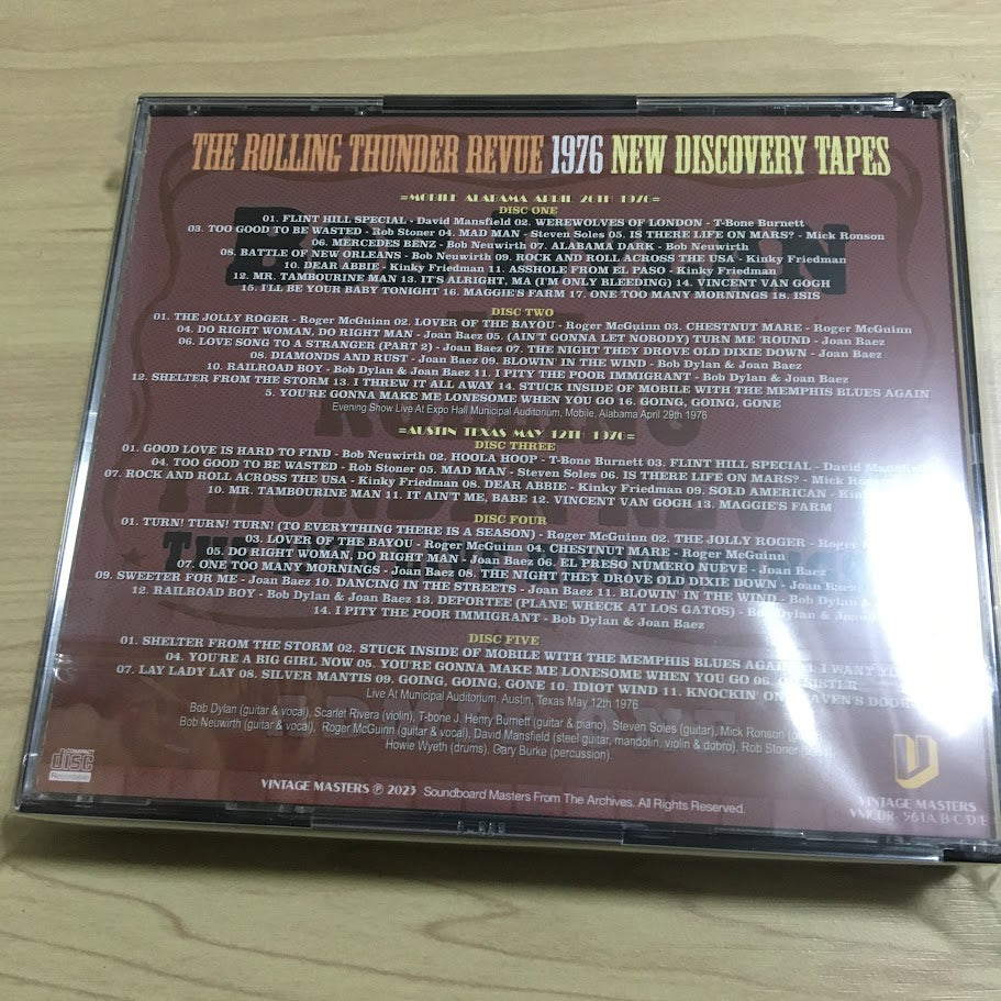 BOB DYLAN / THE ROLLING THUNDER REVUE 1976 NEW DISCOVERY TAPES (5CDR)