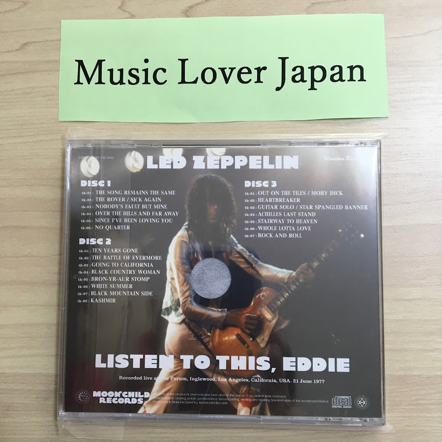 Led Zeppelin Listen To This Eddie 1977 Winston Remasters 3CD Moonchild