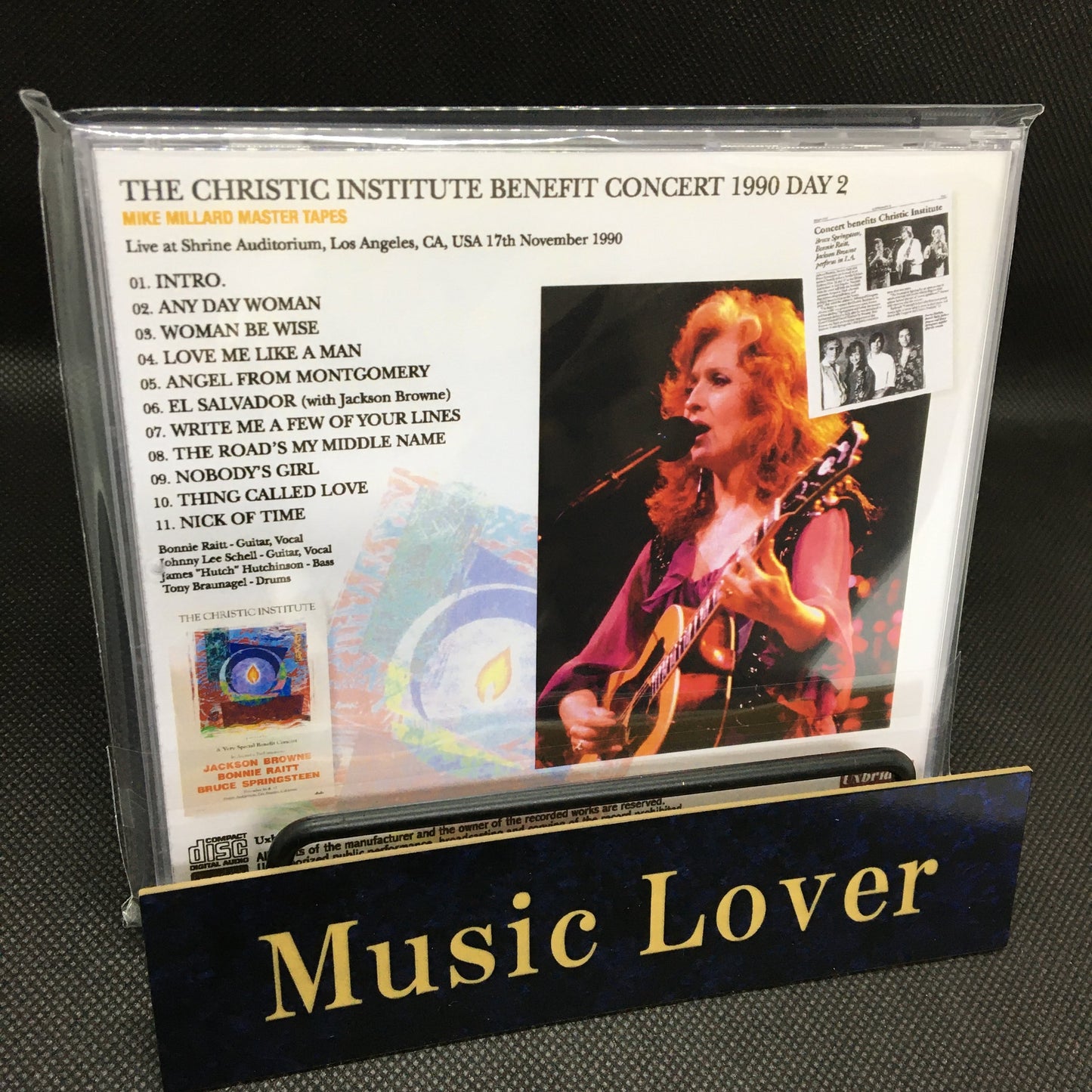 BONNIE RAITT / THE CHRISTIC INSTITUTE BENEFIT CONCERT 1990 DAY 2 MIKE MILLARD MASTER TAPES (1CDR)
