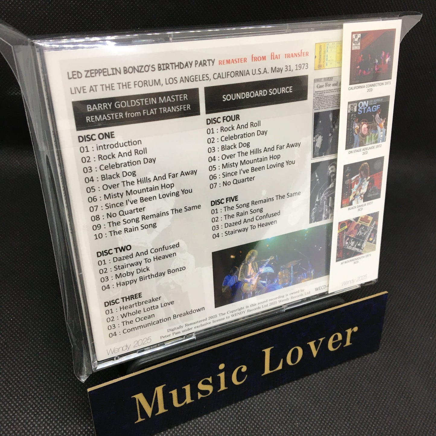 LED ZEPPELIN / 1973 BONZO'S BIRTHDAY PARTY remaster from flat transfer (5CD)