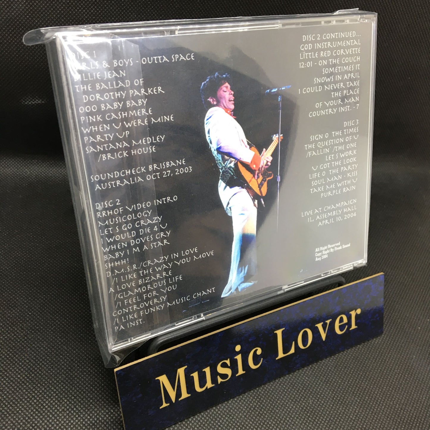 Prince / Brisbane Soundcheck 10-27-03 + Champaign 4-10-04 (3CDR)