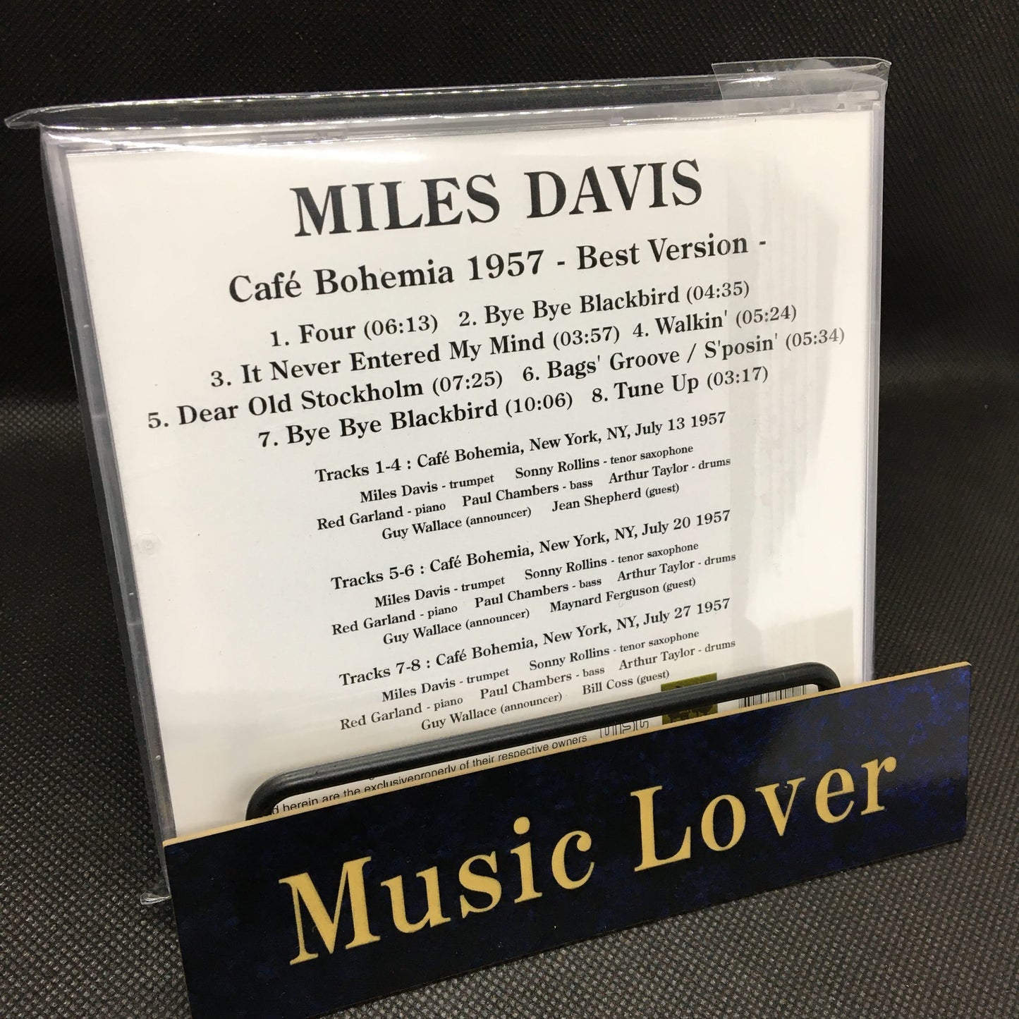 MILES DAVIS / CAFE BOHEMIA 1957 BEST VERSION SOUNDBOARD (1CDR)