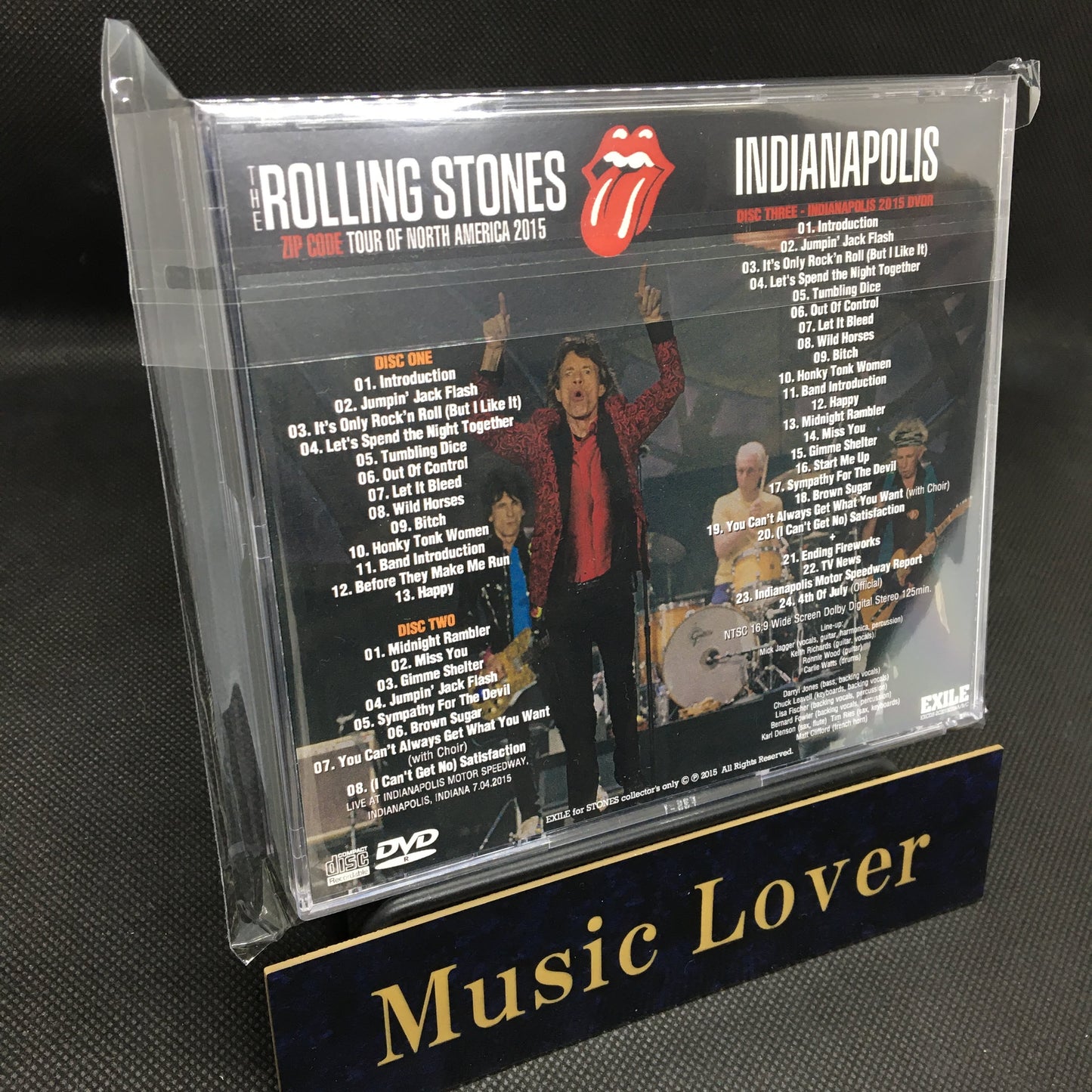 THE ROLLING STONES / ZIP CODE TOUR OF NORTH AMERICA 2015 INDIANAPOLIS (2CDR+1DVDR)