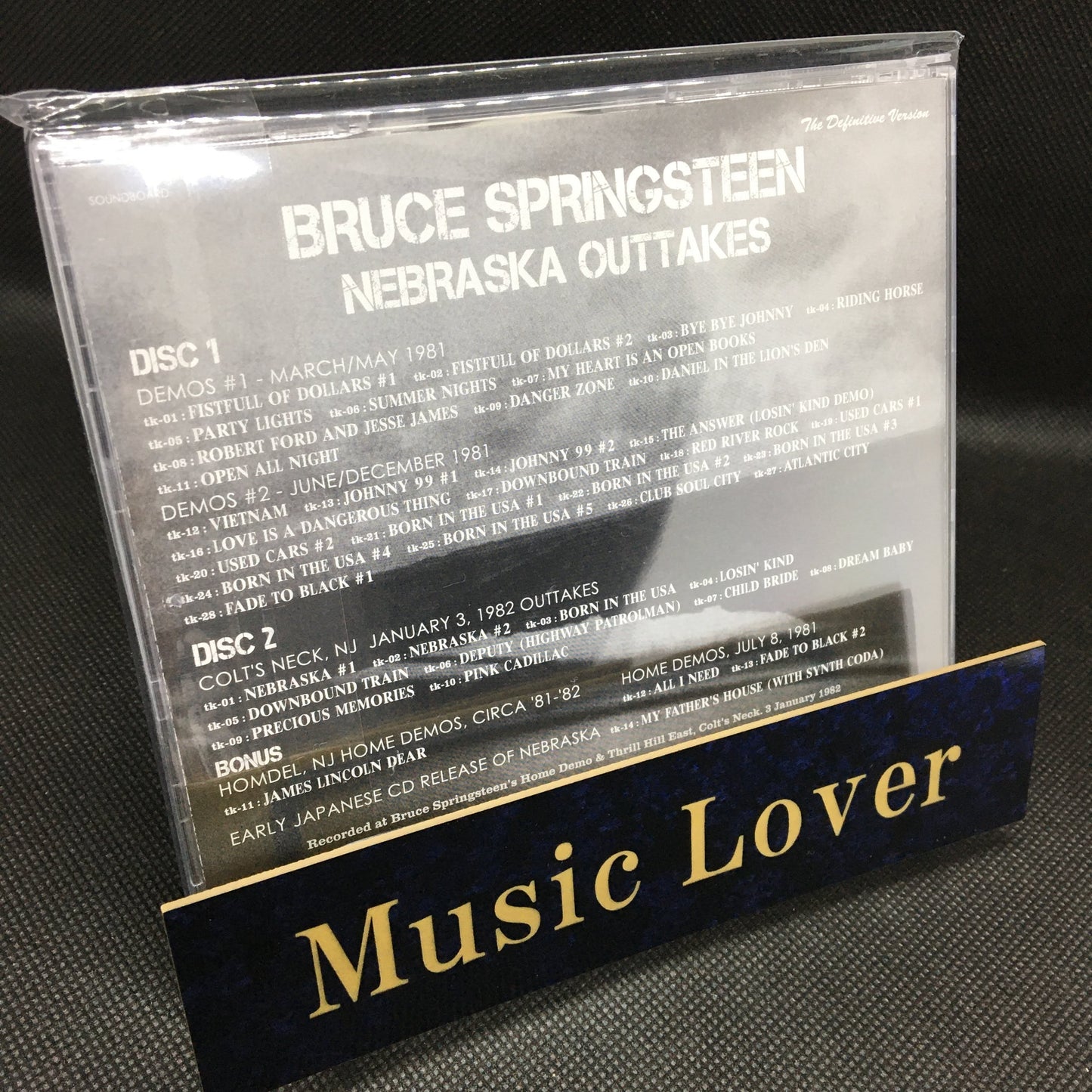 Bruce Springsteen Nebraska Outtakes 2CD Moonchild Records