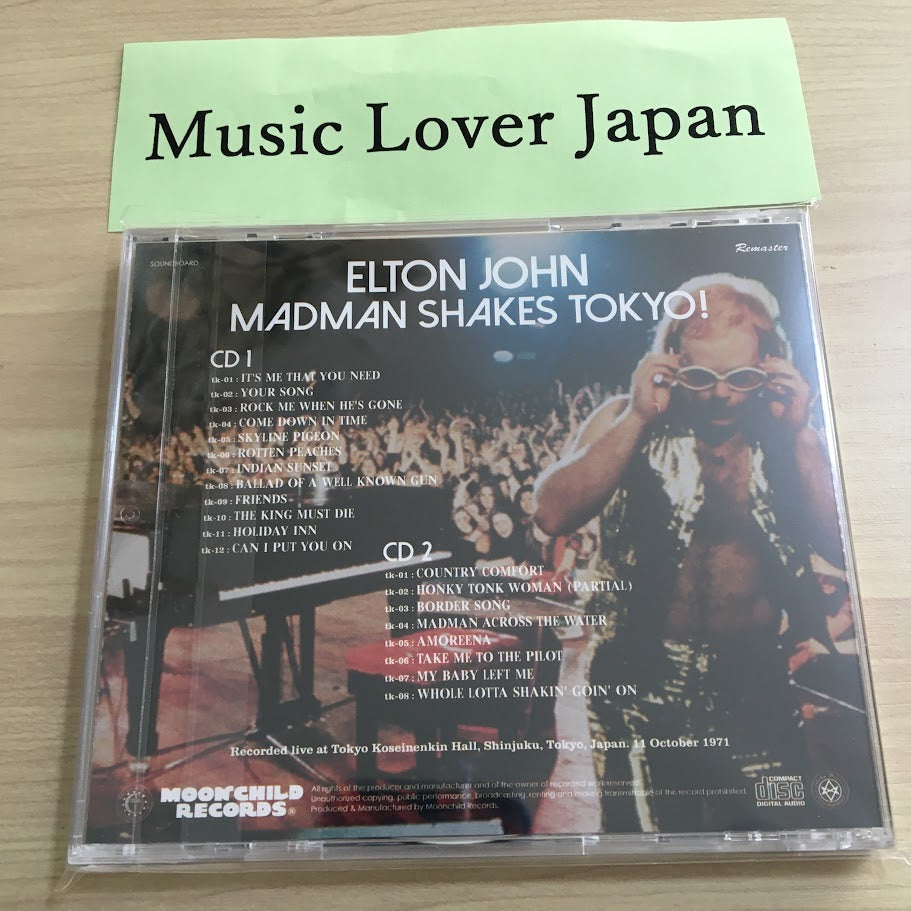Elton John Madman Shakes Tokyo ! 1971 Soundboard 2CD Moonchild