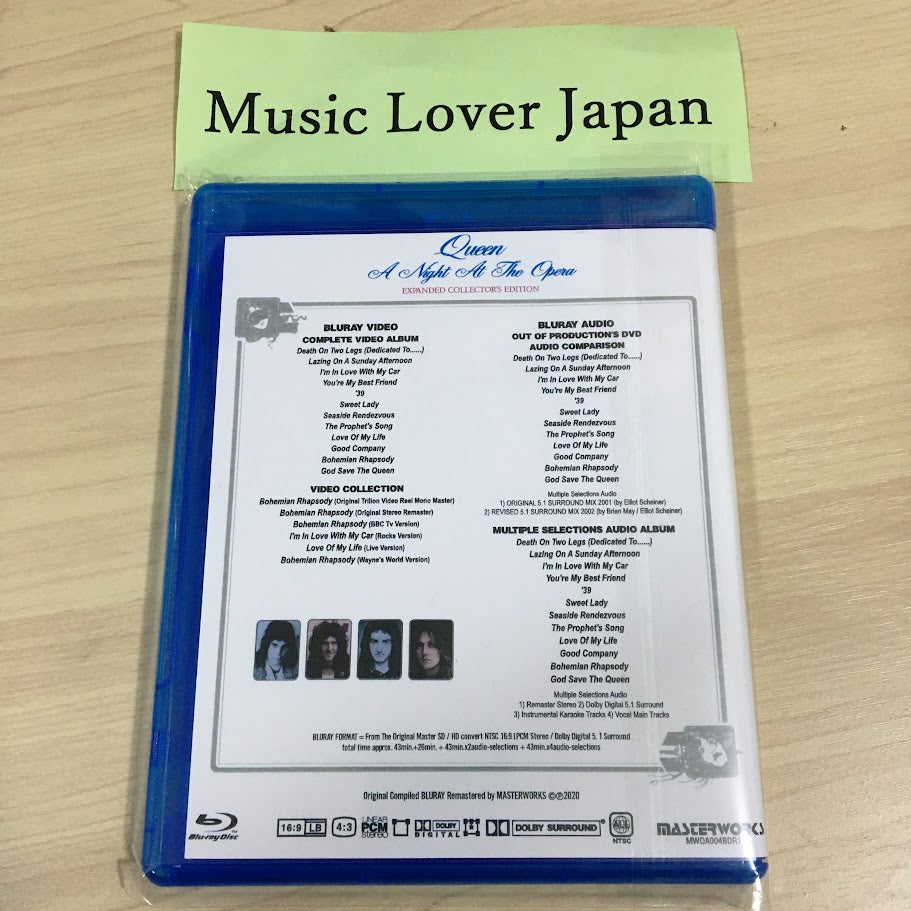 Queen A Night At The Opera Expanded Collector's Edition Blu-ray 1BDR