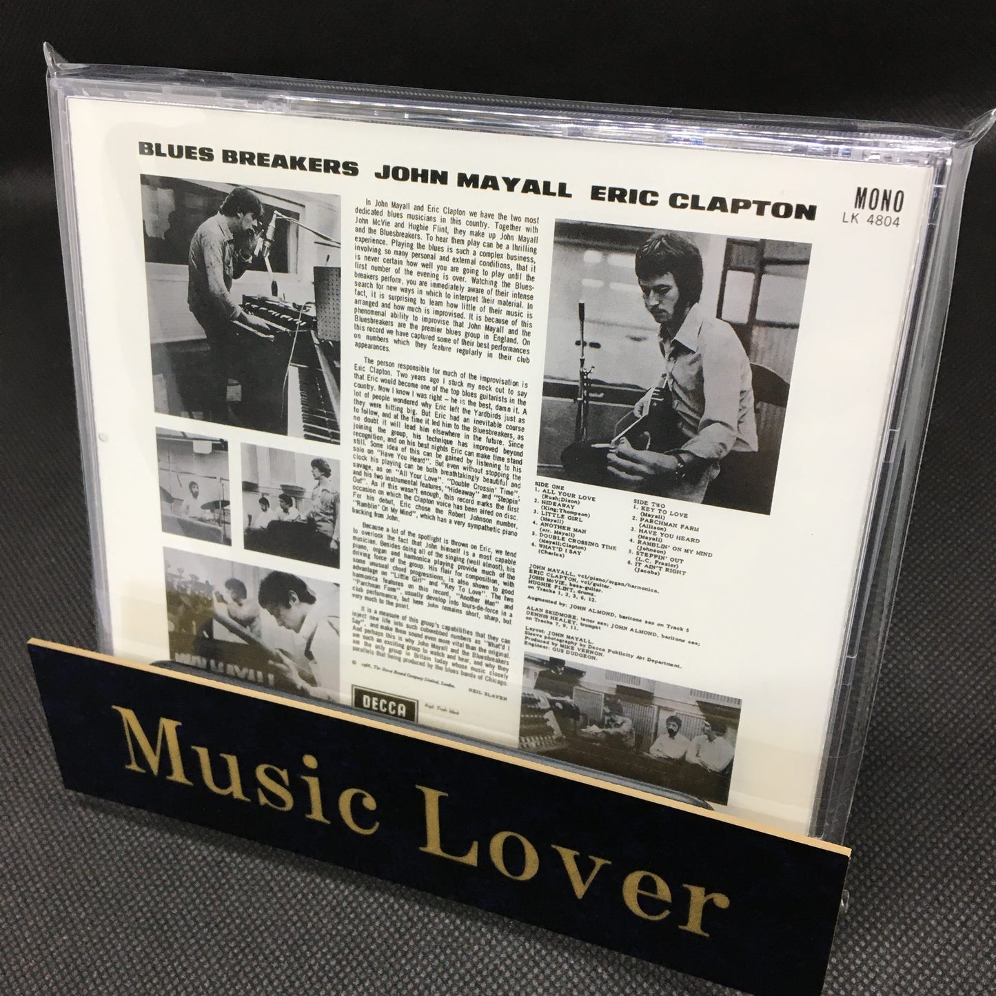 BLUESBREAKERS con ERIC CLAPTON / BLUES BREAKERS CON ERIC CLAPTON EDICIÓN ORIGINAL DE LP MONO PARA REINO UNIDO Y EE. UU. (2 CD)