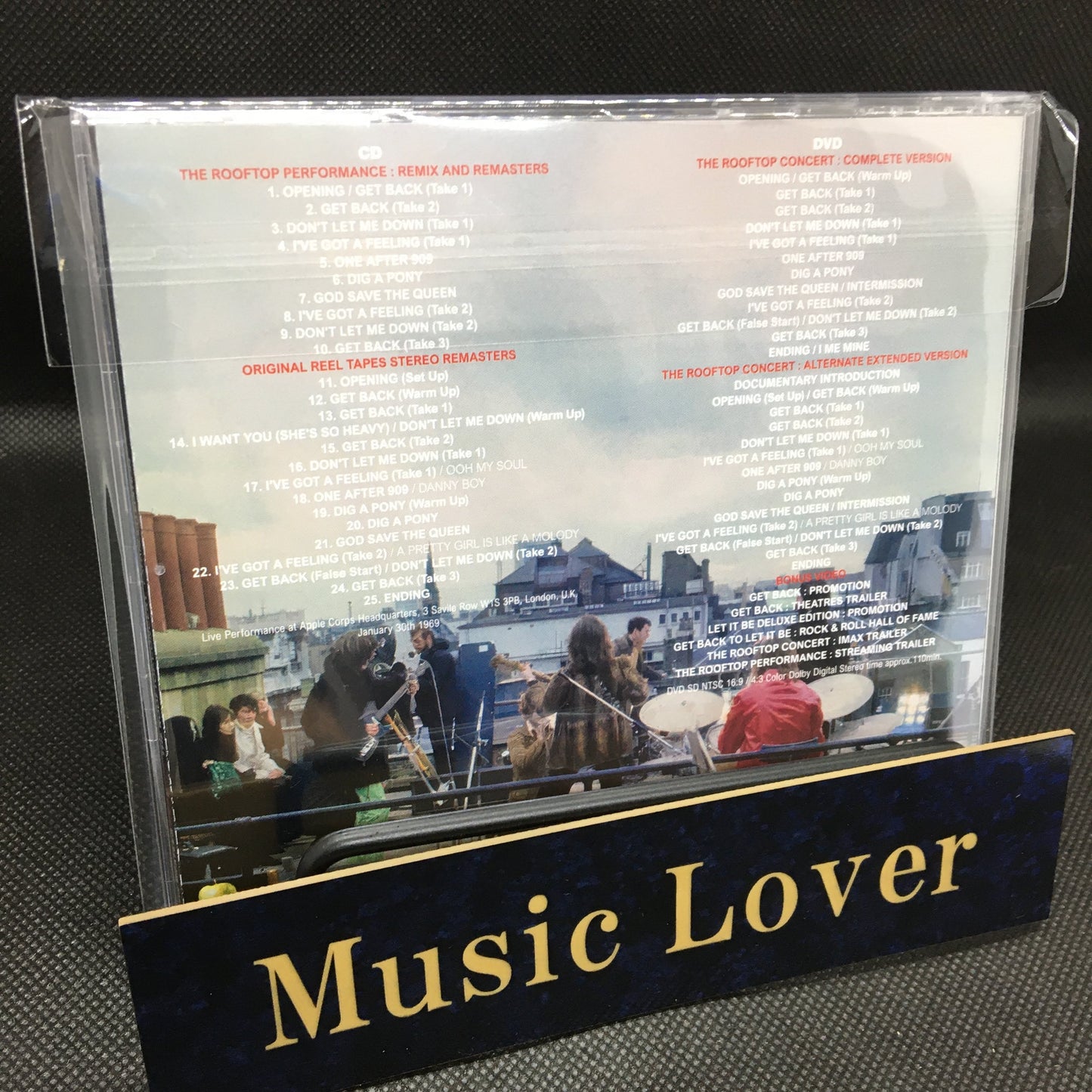 THE BEATLES / GET BACK THE ROOFTOP CONCERT【EXPANDED CD and DVD EDITION】Soundboard & Pro Shot (1CD+1DVD)