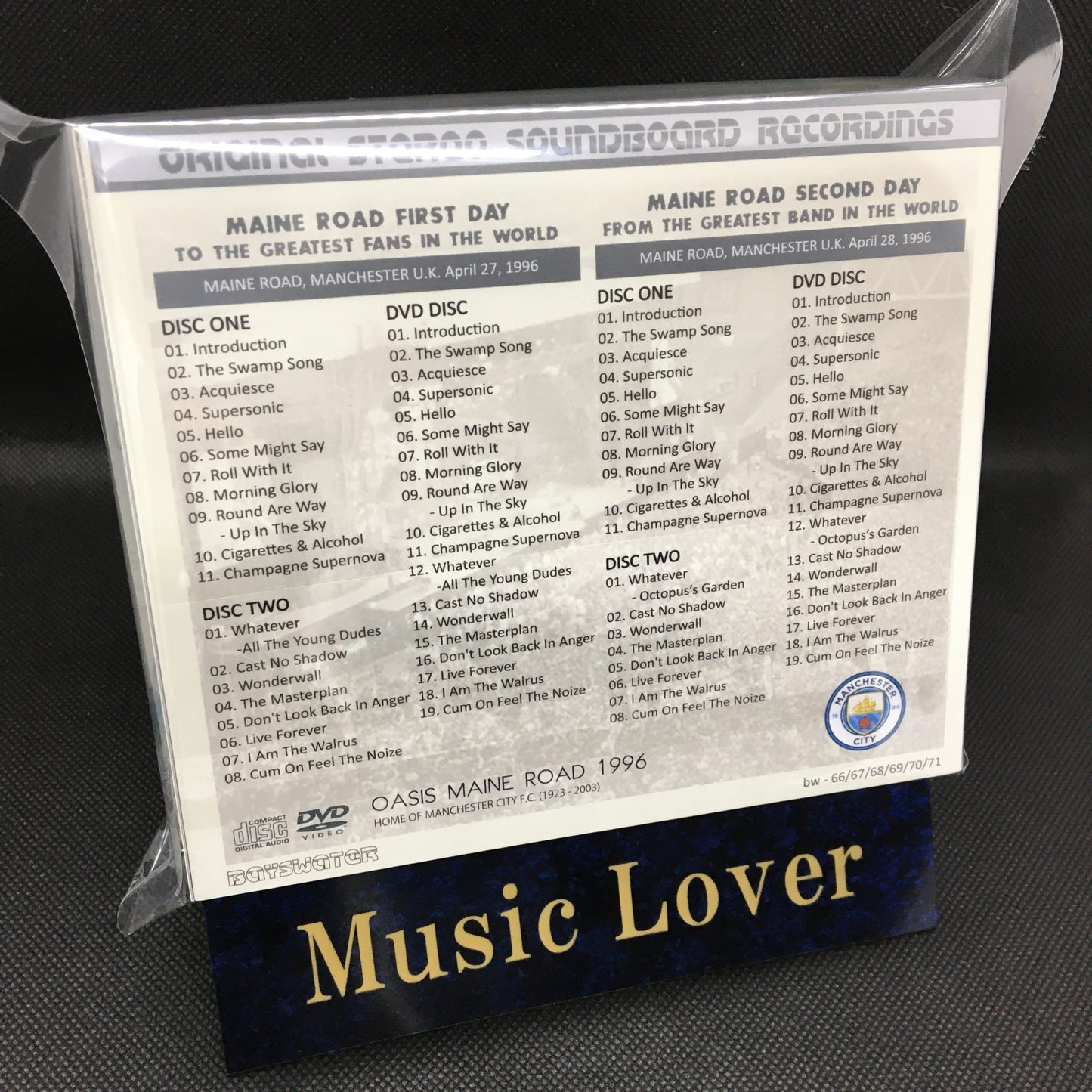 OASIS / 1996 MAINE ROAD 4CD+2DVD with TOUR PROGRAM