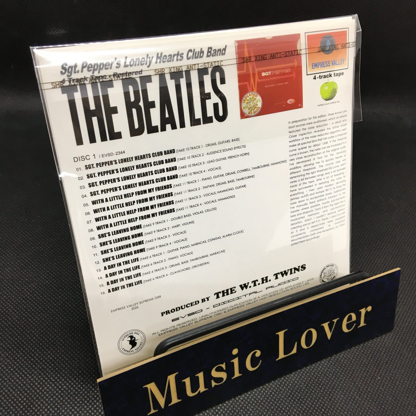 THE BEATLES / SGT. PEPPER’S LONELY HEARTHS CLUB BAND 4-TRACK TAPE (1CD)