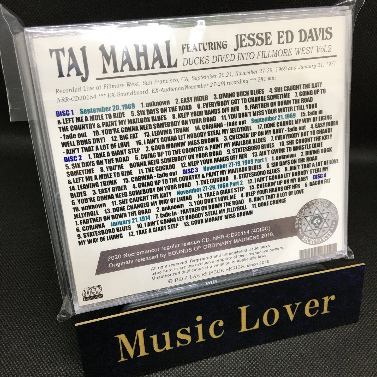 TAJ MAHAL FEATURING JESSE ED DAVIS / DUCKS DIVED IN TO FILLMORE WEST Vol.2 (4CDR)