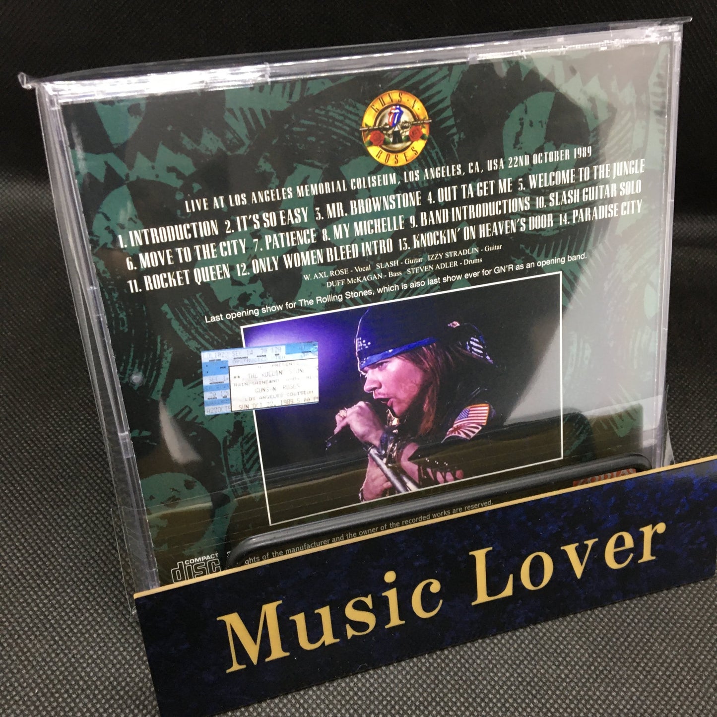 GUNS N' ROSES / LOS ANGELES COLISEUM 1989 LA ÚLTIMA NOCHE MIKE MILLARD MASTER TAPES (1CD)