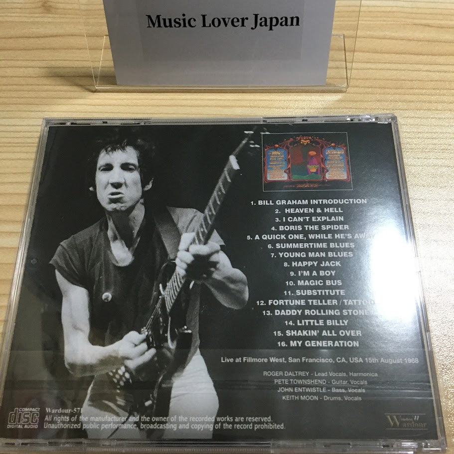 THE WHO / FILLMORE WEST 1968 3RD NIGHT (1CD)