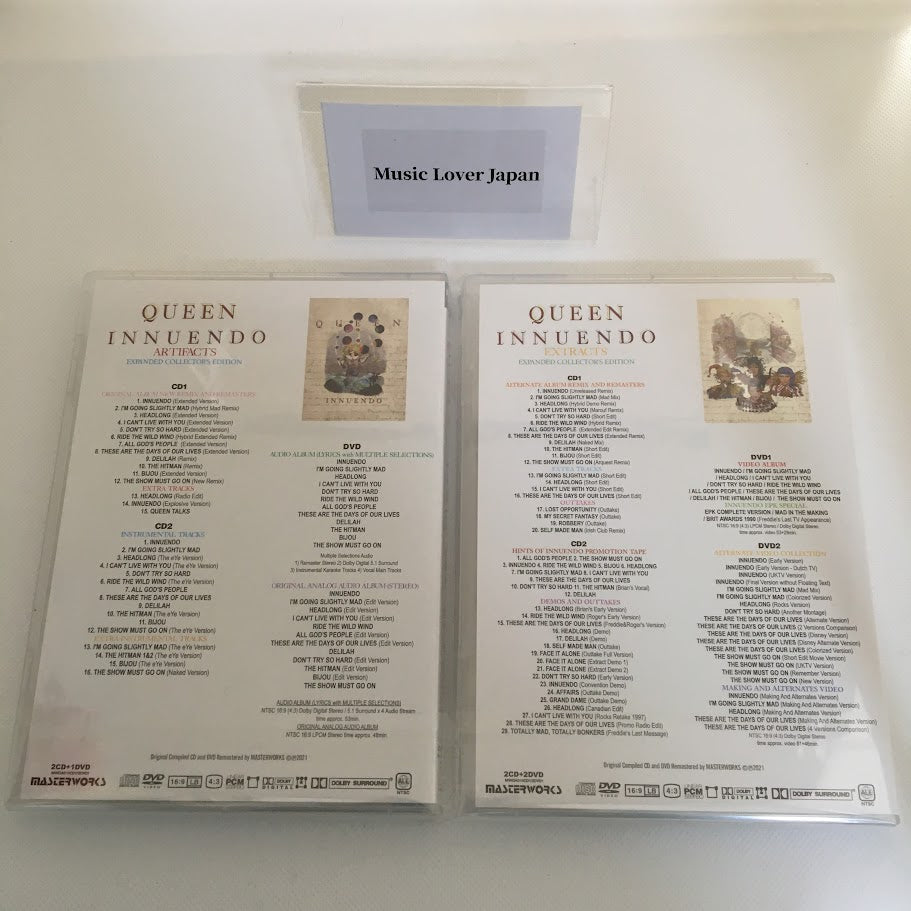 QUEEN / INNUENDO ARTIFACTS & EXTRACTS EXPANDED COLLECTOR'S EDITION (4CD+3DVD)