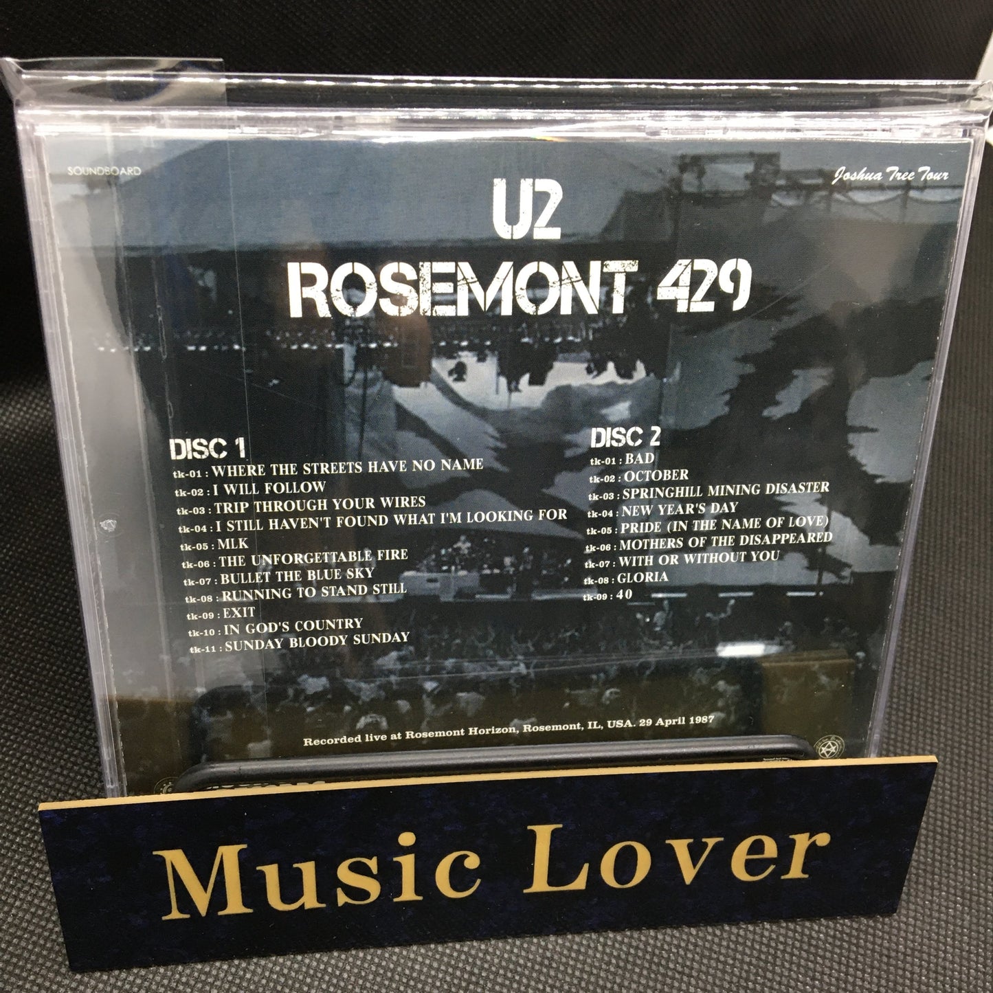 U2 / Rosemont 429 Joshua Tree Tour 1987 2CD Moonchild Records