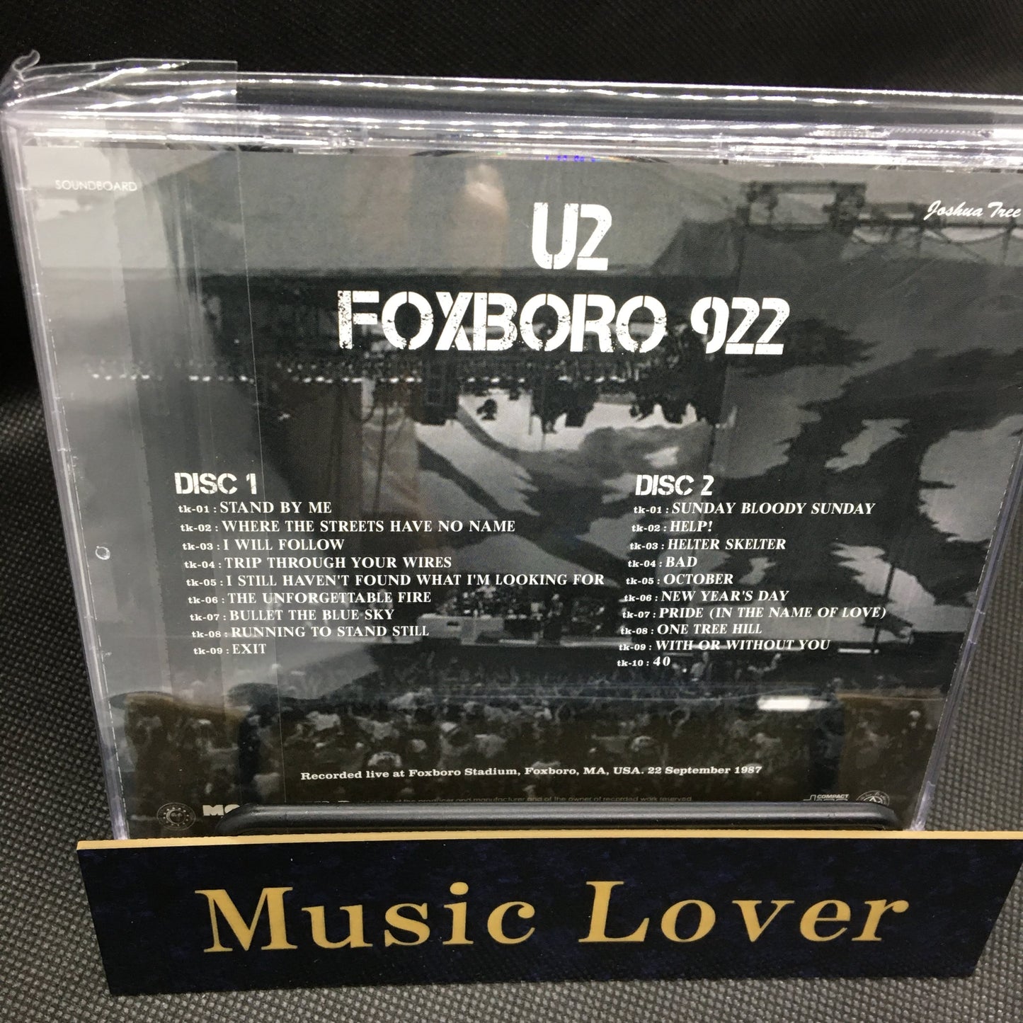 U2 / Foxboro 922 Joshua Tree Tour 1987 2CD Moonchild Records