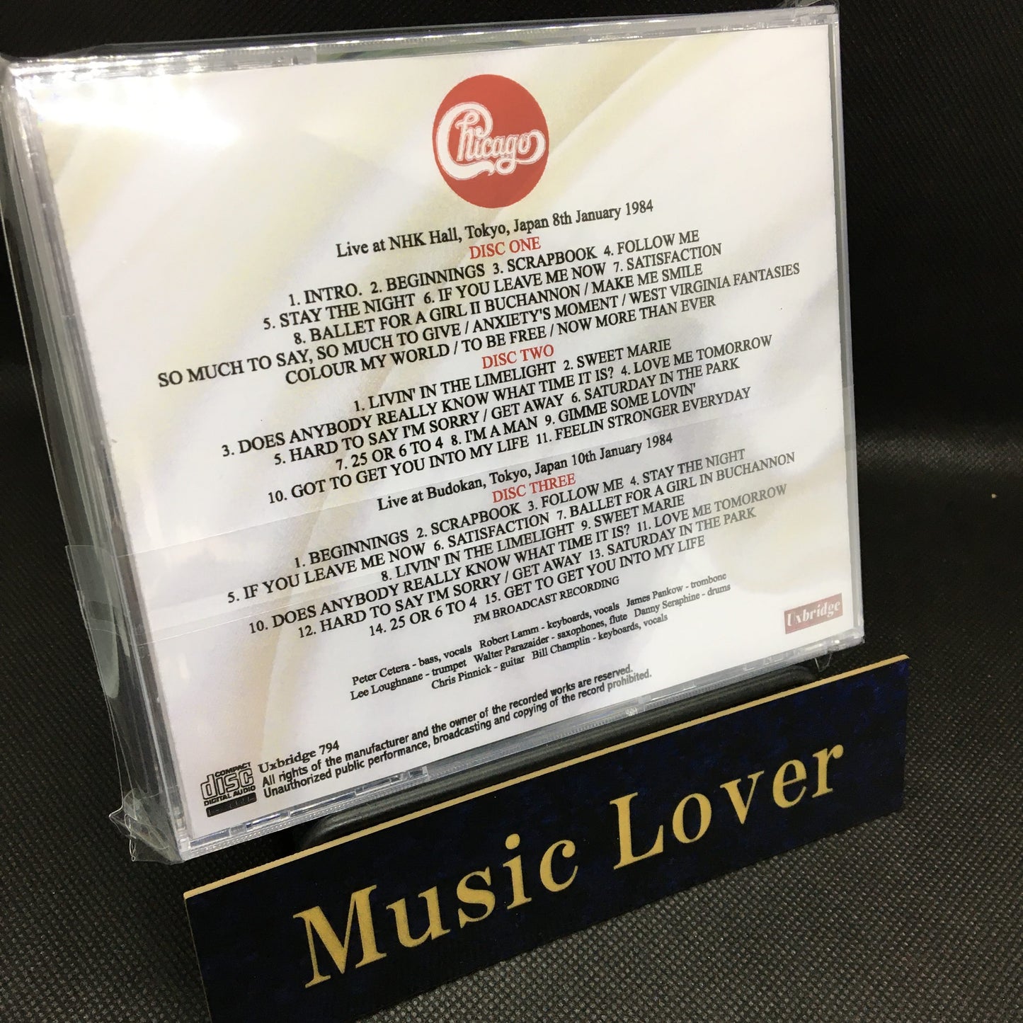 CHICAGO / TOKYO 1984 STEREO SOUNDBOARD (3CDR)