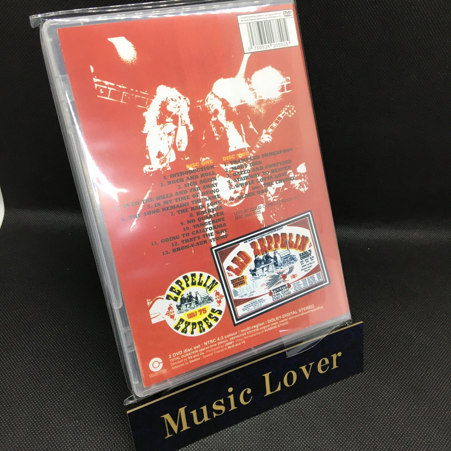 Led Zeppelin Earl's Court 1975 The Definitive Edition 2DVD Factory Pressed Discs