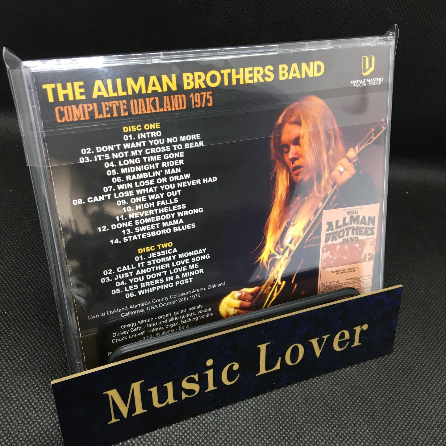 THE ALLMAN BROTHERS BAND / COMPLETE OAKLAND 1975 SOUNDBOARD (2CDR)