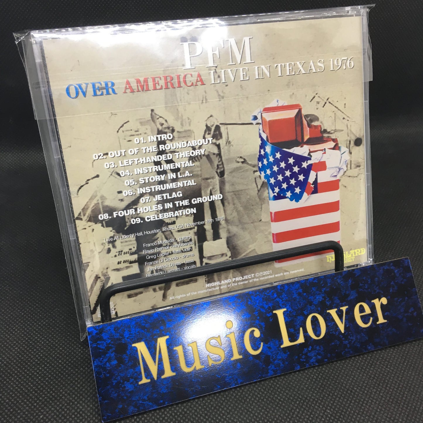 P.F.M. / OVER AMERICA LIVE IN TEXAS 1976 SOUNDBOARD (1CDR)